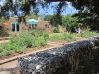 Kitchen Garden & Coop Tour 2014 - Comfy gabion bench