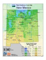 2012 USDA Plant Hardiness Zone Map for New Mexico