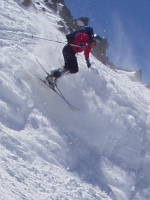 David telemarking at Silverton Mountain David telemarking at Silverton Mountain
